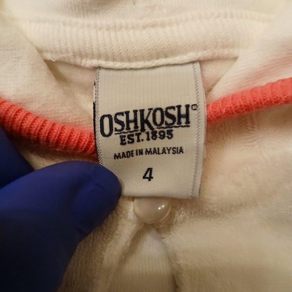 Girls OshKosh Sleeveless Hoodie Sweater Size 4 - Picture 7 of 13